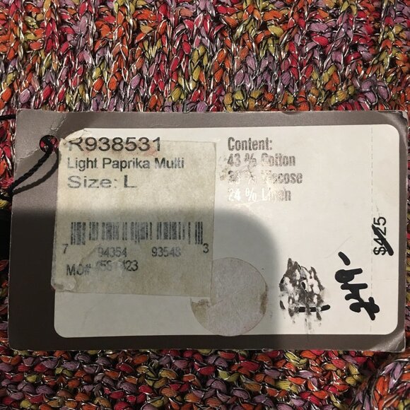 ST JOHN SPORT 2006 Paprika Cotton Viscose Chunky Knit Tank Top L Ret $400 NWT - Picture 7 of 7